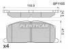 SANGSIN SP1105 Колодки тормозные дисковые к-т 4 шт.