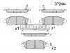 SANGSIN SP2084 Колодки тормозные передние