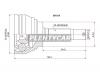 SAT MI014 Шрус MMC Galant 4G63 E5#/E7#/E8#A 93-98, 4D68 E57 92-96