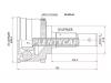 SAT NI69A44 Шрус NISSAN Cefiro A33 VQ20/25D# 98-02/X-Trail 00- ABS