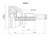 SAT VW911 Шрус наружный VOLKSWAGEN MULTIVAN V 03-/TRANSPORTER V 03-