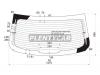 XYG 206-SEDANRW/H/X Стекло заднее с обогревом PEUGEOT 206 SEDAN MODEL 2007-