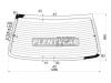 XYG 306-4DRW/H/X Стекло заднее с обогревом PEUGEOT 306 4D SEDAN 1997-