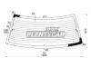 XYG 323-94RW/H/X Стекло заднее с обогревом MAZDA LANTIS B01A 4D SEDAN 1993-