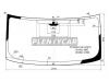 XYG 3739ACLV1BLFWX Стекло лобовое FORD TRANSIT 00- (изм. шелк под зерк 06-)