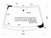XYG 44WSLFW/X Стекло лобовое в клей SUBARU IMPREZA 00-07 5D WGN