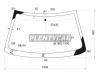 XYG 6525AGNBLVLFW/X Стекло лобовое в клей PEUGEOT 406 4D SED/5D WGN 1996-