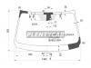 XYG 8410AGNHMVWLFWHX Стекло лобовое (Обогрев щеток/ Датчик дождя) Toyota RAV4 (XA40) 12-19
