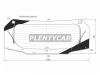 XYG 8432BGSRIZRWHX Стекло заднее (Цвет зеленый/ Обогрев/ Молдинг) Toyota RAV4 (XA50) 18-