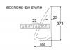 XYG 8603RGNS4SWSWRH Стекло кузова боковое (не опускное) (Справа/ Цвет зеленый) Skoda Rapid 20- / Volkswagen Polo 09-20