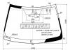 XYG ACV50-L-VCPS-GN LFW/X Стекло лобовое в клей(зеленая полоса) TOYOTA CAMRY ACV50 4D SED 2012-