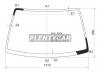 XYG B14LFW/X Стекло лобовое в клей NISSAN SUNNY/SENTRA/PULSAR N15/ALMERA N15/   95-99