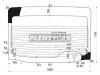 XYG BC5G RW/H/X Стекло заднее (крышка багажника) с обогревом MAZDA FAMILIA/FORD LASER 3D HATCHBACK 94-