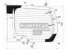 XYG BERLINGO09RWLHHX Стекло заднее (Цвет зеленый/ Обогрев) Citroen Berlingo 08-22 / Peugeot Partner 08-15 / Partner Origi