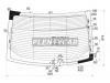 XYG BR9-09RW/H/X Стекло заднее с обогревом SUBARU LEGACY 09- 4D