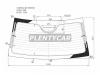 XYG CORSA-4D RW/H/X Стекло заднее (крышка багажника) с обогревом OPEL CORSA 4D SEDAN 1993-2000