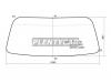 XYG COUNTY-99 LFW Стекло лобовое в резинку HYUNDAI COUNTY  98-