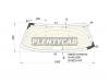 XYG DB08718 RW/H/X Стекло заднее с обогревом FORD CROWN VICTORIA 4D SEDAN 1997-