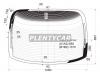 XYG DB09378RW/H/X Стекло заднее с обогревом CHRYSLER 300M 4D SEDAN 1999-2004
