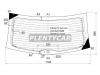 XYG DB09673RW/H/X Стекло заднее (крышка багажника) с обогревом FORD FOCUS I 98-04 3/5D HBK
