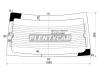 XYG DB11351RW/H/X Стекло заднее (крышка багажника) с обогревом FORD FOCUS 2D CPE 08-