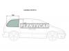 XYG DQ08920 SR/RH/X Стекло кузова среднее  правое цельное DODGE GRAND CARAVAN MINI VAN 1996-