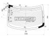 XYG ES-06RW/H/X Стекло заднее с обогревом LEXUS ES350 06-