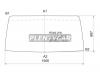 XYG FE300LFW Стекло лобовое в резинку MITSUBISHI CANTER TRUCK 85-