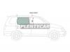 XYG G400 RD/RH Стекло заднее правое опускное DAIHATSU PYZAR G400 5D WAGON 1996-