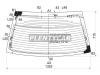 XYG HS30-NH RW/H/X Стекло заднее (крышка багажника) с обогревом HONDA PRELUDE 96-00 без отв