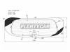XYG HYUTMRWHX Стекло заднее (Цвет зеленый/ Обогрев) Hyundai Santa Fe 18-