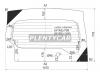 XYG J100G-1RW/H/X Стекло заднее (крышка багажника) с обогревом DAIHATSU TERIOS/TOYOTA CAMI 97-06