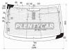 XYG KIA-K7 RW/H/X Стекло лзаднее с обогревом KIA CADENZA/K7 4D 2010-