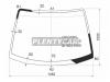 XYG L400LFW/X Стекло лобовое в клей MITSUBISHI DELICA VAN WAGON 94-