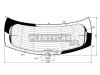 XYG LEON-09 RW/H/X Стекло заднее (крышка багажника) с обогревом SEAT LEON 09-12