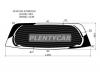 XYG LK10-5D-D RW/H/X Стекло заднее (крышка багажника) затемненное с обогревом TOYOTA VITZ/YARIS 3/5-DOOR 99-