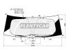 XYG LR-L550 RW/H/X Стекло заднее (крышка багажника) в клей LAND ROVER DISCOVERY SPORT (L550) 15-