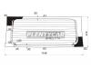 XYG M301S RW/H/X Стекло заднее (крышка багажника) с обогревом DAIHATSU BOON/SIRION/TOYOTA PASSO/SUBARU JUSTY 04-