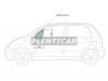 XYG MATIZFVLH Стекло форточки (уголок) переднее левое DAEWOO MATIZ (Сборка Узбекистан) 01-15