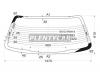 XYG MS133RW/H/X Стекло заднее с обогревом TOYOTA CROWN MS300/310 4D SEDAN 1991-1995