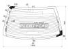 XYG N16-2 RW/H/X Стекло заднее с обогревом NISSAN ALMERA CLASSIC 4D 00-/BLUEBIRD SYLPHY/SUNNY 4D 0
