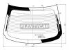 XYG NB-17 RW/H/X Стекло заднее с обогревом NISSAN SENTRA / SYLPHY / PULSAR B17 4D 12-