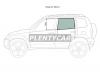 XYG NIVA01RDLH Стекло боковое опускное (Сзади/ Слева/ Цвет зеленый) Chevrolet Niva 98-