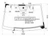 XYG RODIUS-L-VCPSHLFW/H/X Стекло лобовое с обогревом щеток в клей SSANGYONG RODIUS/STAVIC VAN 2004-2013