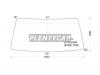 XYG RU60LFW Стекло лобовое в резинку TOYOTA DYNA/HIACE/TOYOACE  TRUCK 84-95