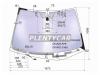 XYG SOLAR-MCU30-L LFW/H/X Стекло лобовое атермальное с обогревом щеток в клей LEXUS RX300/330 03-09 (Solar-X  защита от ультра