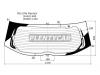 XYG TFOSTWRWHX Стекло заднее (Цвет зеленый/ Обогрев/ Антенна) Honda Fit Shuttle 11-15