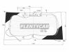 XYG TR70RWHX Стекло заднее (Цвет зеленый/ Обогрев) Toyota Noah 14-22 / Esquire 14-21