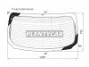 XYG TYKE210SEDRWHX Стекло заднее (Цвет зеленый/ Обогрев/ Антенна/ 4D SED) Toyota Corolla (E210) 18-22
