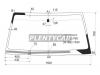 XYG V70LFW/H/X Стекло лобовое с обогревом щеток в клей MITSUBISHI PAJERO III 99-06 3/5D